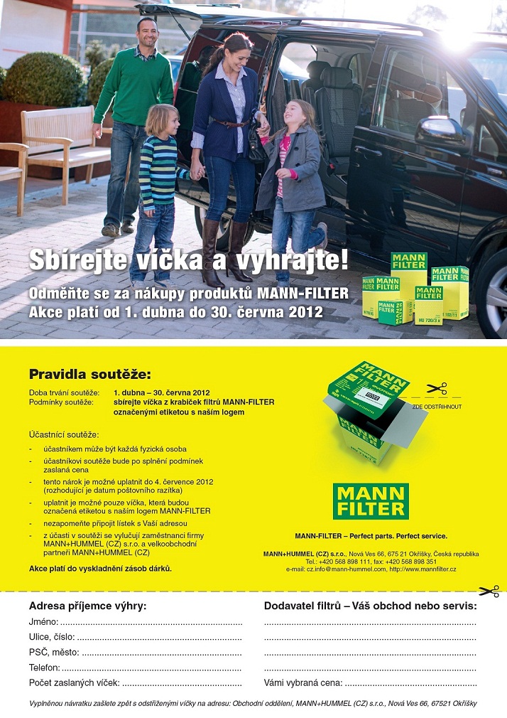 Mann Filter_Sbírej víčka 